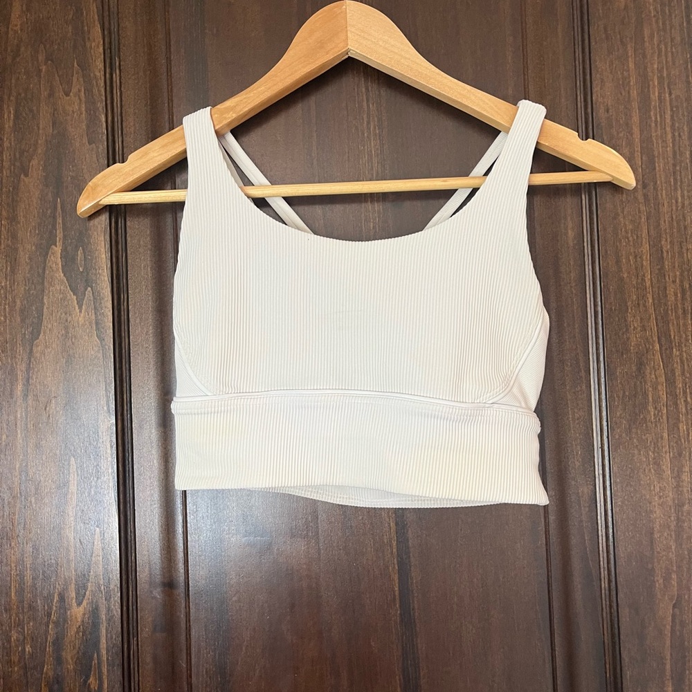 lululemon athletica ribbed white Bra